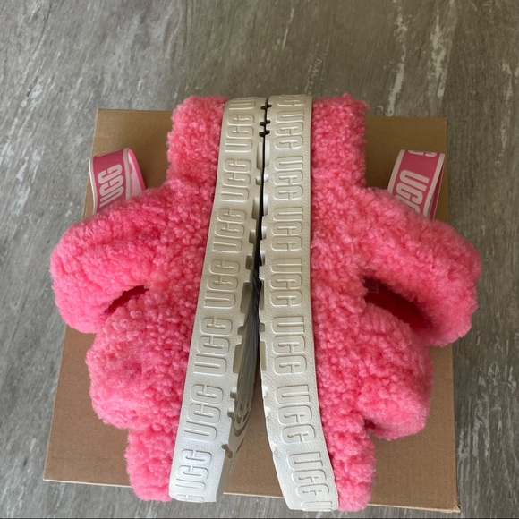 UGG Oh Fluffita Slide Sandal - Pink Rose US 7/EU 38 - Picture 9 of 14